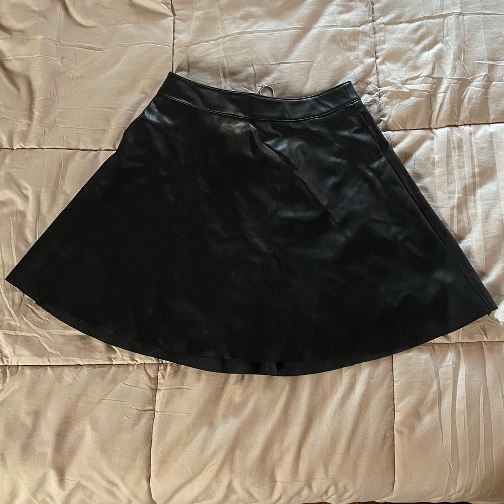 Leather Skater Skirt